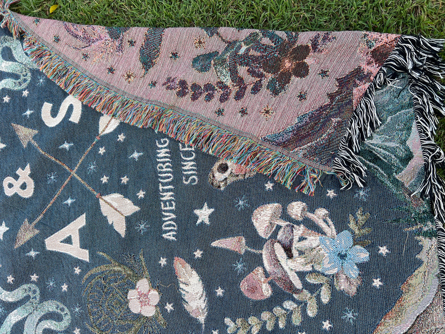 Mystical Love Journey: Personalised Couple's Woven Blanket